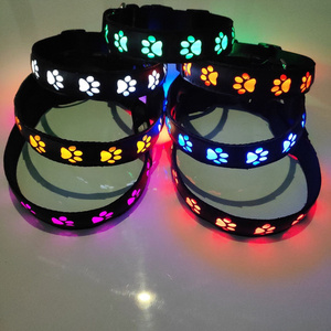 Luxury Light Up Dog Collar Lights For Night Walking Led Dog Collar Rechargeable Color Changing Waterproof Glowing Reflective