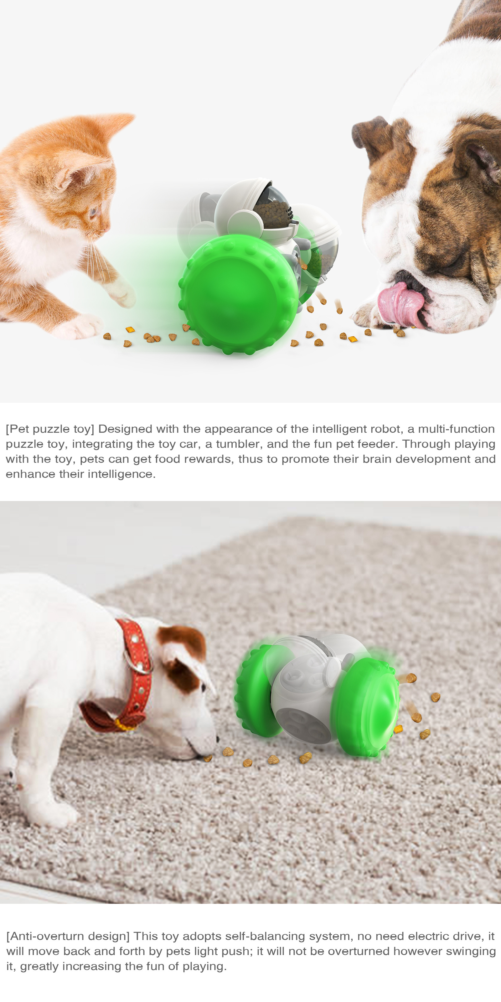 Wholesale Hot Sales Fun IQ Treat Interactive Pet Toy Playing Food Dispensing Ball Indoor Outdoor Carton Box Cats Sustainable