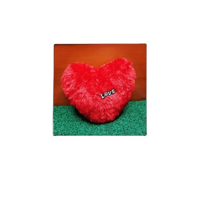 Stuffed toy heart crane machine heat heart shaped plush toys hot selling soft toy hippo stuffed loving hearts wholesale supplier