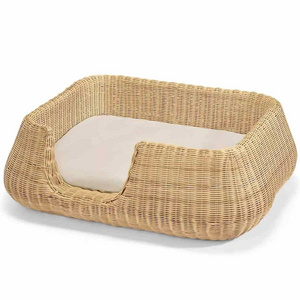 Pets Beds Wicker Basket Design Dog and Cats Bed Washable Luxury Pet Sleep Space Manufacturer Wholesaler Very Cheap Price