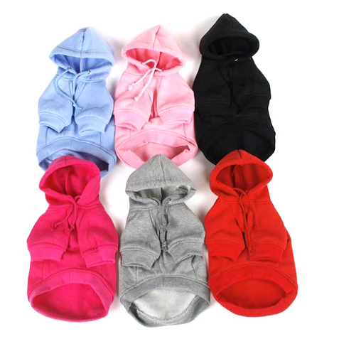 Latest comfortable & soft cotton made pink color dog hoodie sweaters