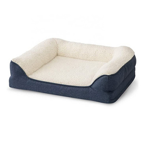 Orthopedic Memory Foam Dog Bed Medium - Dog Sofa with Removable Washable Cover & Waterproof Line Beds Customized Package Wool