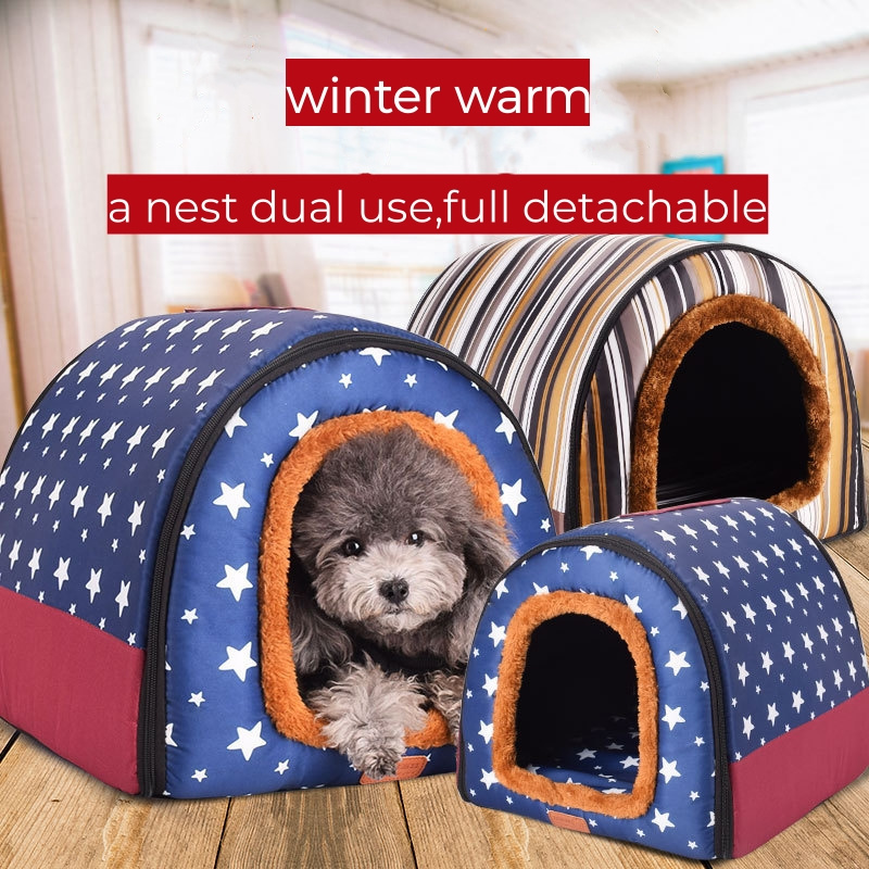 Pet houses furniture winter warm kennel pet nest cat sleeping bag for cats dogs house pet bed luxury