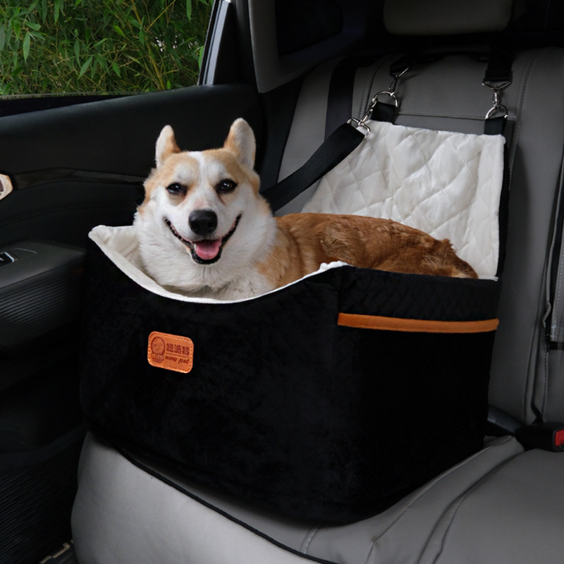 Custom dog accessories dog car seat booster luxury safety belt travel dog bed bucket seats for car