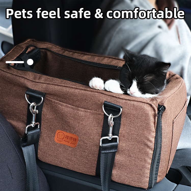 Center console dog car seat for small pets sleeping cat car seat bed safe car seat for dog