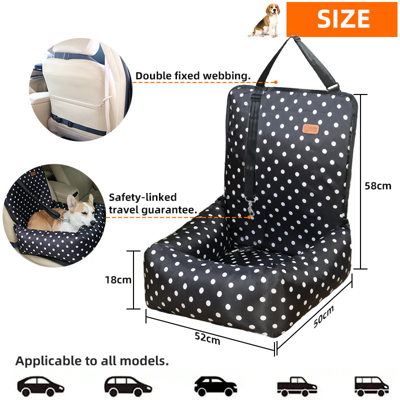 Factory sale  Removable  2024 new version pet dog car seat carrier bed soft pet car seat dog bed pet car seat bed