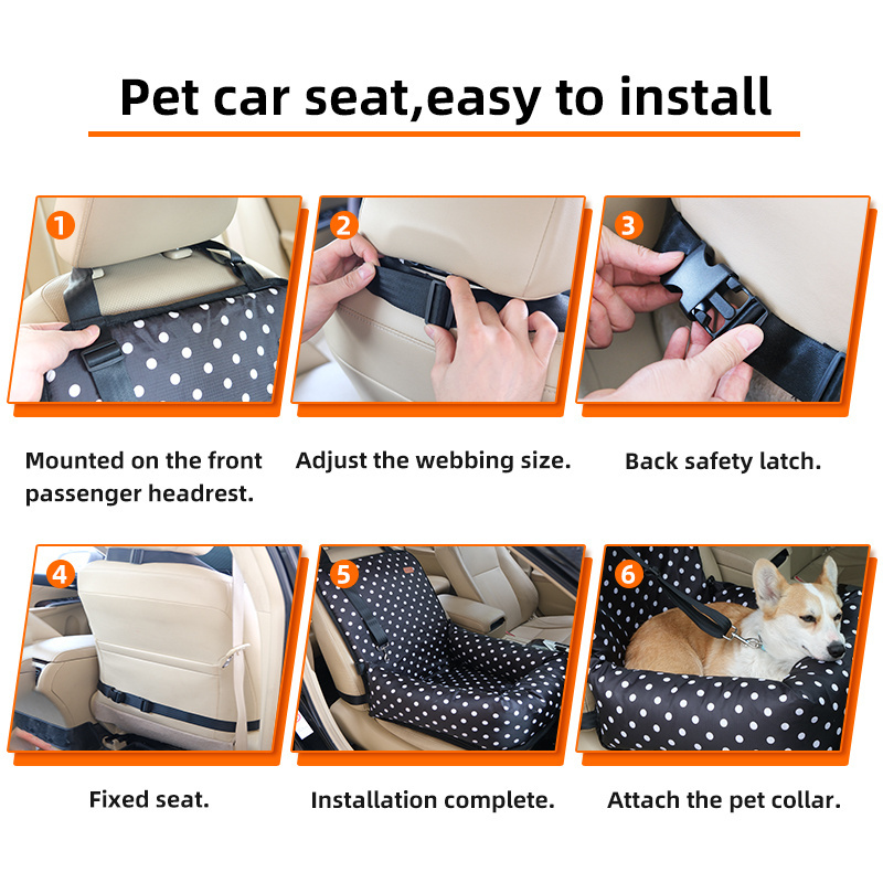 Factory sale  Removable  2024 new version pet dog car seat carrier bed soft pet car seat dog bed pet car seat bed