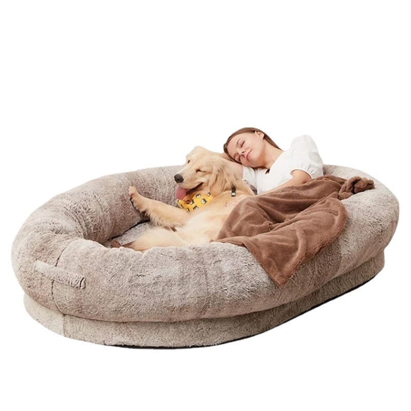 2024 Best Selling Niupaite Plush Soft Orthopedic Foam XXL Giant Human Size Dog Bed for Pets