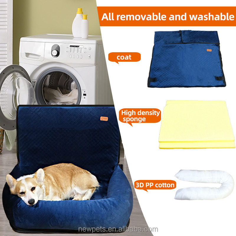 New design Factory sale  Large dog durable Washable pet dog car seat carrier bed soft travel safe pet bed for car