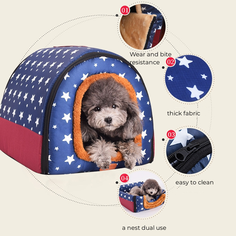 Pet houses furniture winter warm kennel pet nest cat sleeping bag for cats dogs house pet bed luxury