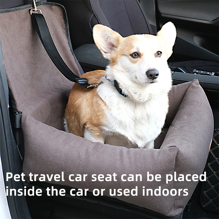 Pet Bag Booster seat Travel Safety Dog Bed for Car with Storage Pocket and Safe Leash dog car seat