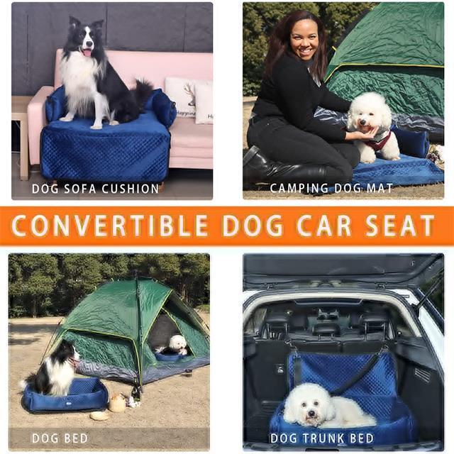 NEW PET Dog Car travel Seat for Large Dogs or 2 Small Dogs  Waterproof Nonslip Removable Pet Car Seat