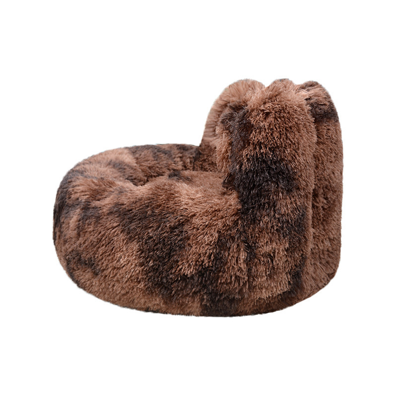 Hot Selling Pet plush sofa sleeping mat Fluffy Removable Cat Cushion Washable Bear Paw Shape Dog Cat Pet nest