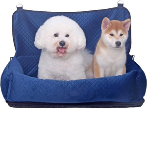 NEW PET Dog Car travel Seat for Large Dogs or 2 Small Dogs  Waterproof Nonslip Removable Pet Car Seat