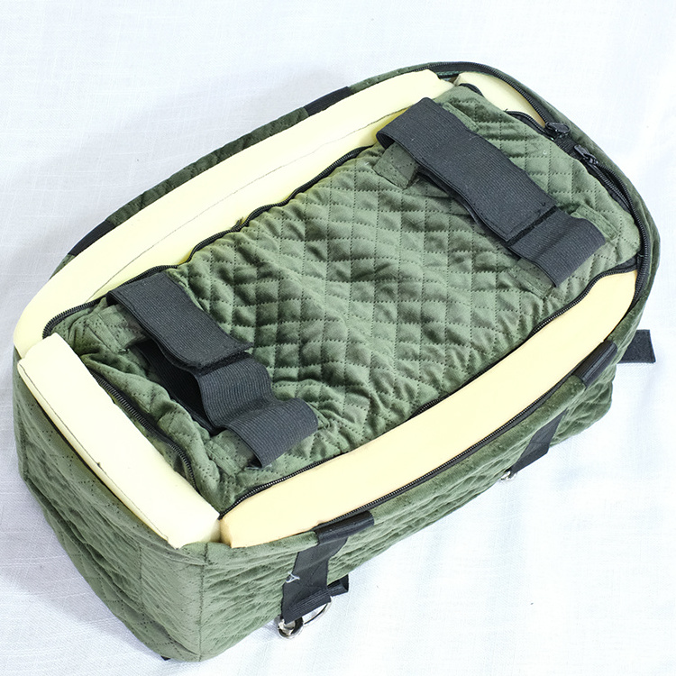 Wholesale luxury adjustable foldable dog car seat bed waterproof console pet car seat carrier