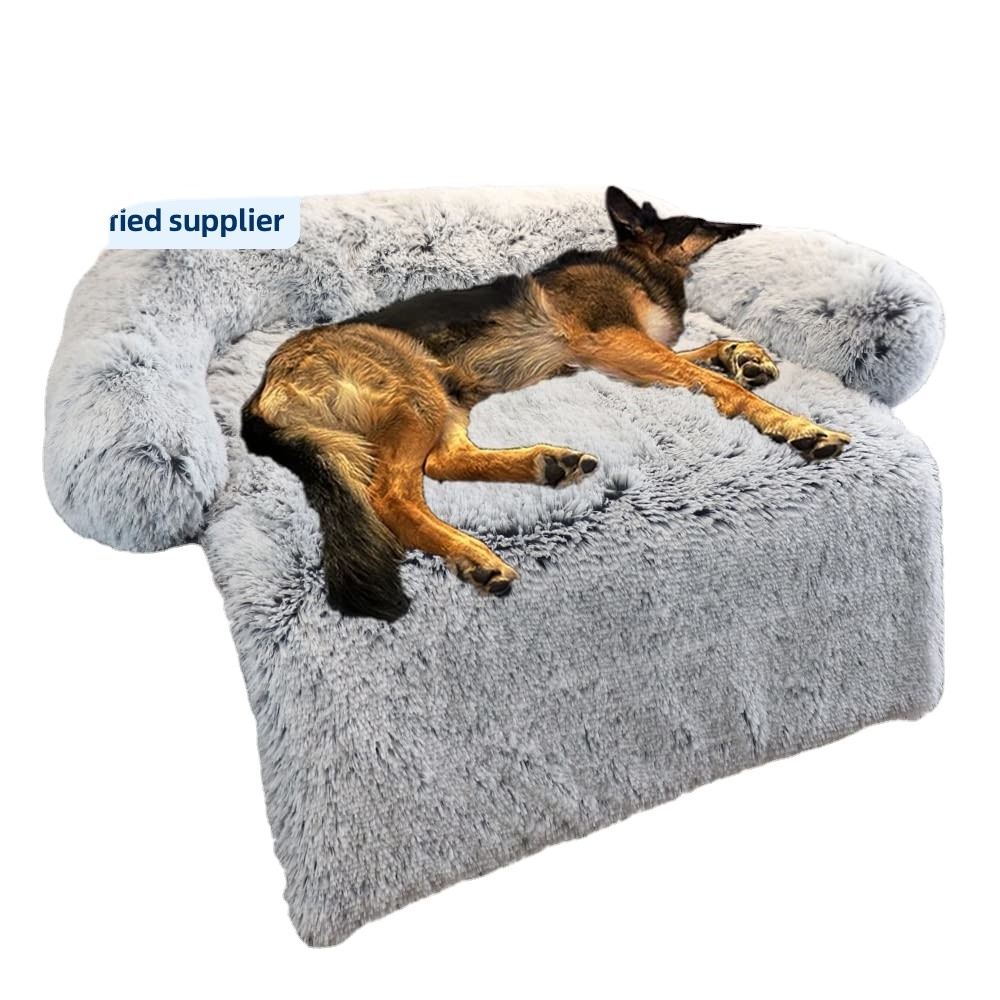 Wholesale Modern Removable Waterproof Fluffy Cushion Dog Bed Couch Pet Sofa Bed Cover