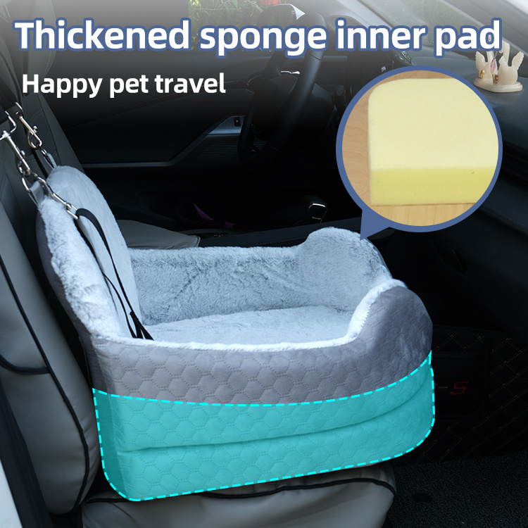 Dog car booster seat travel dog bed pet carrier detachable waterproof safety  car seat for small dogs