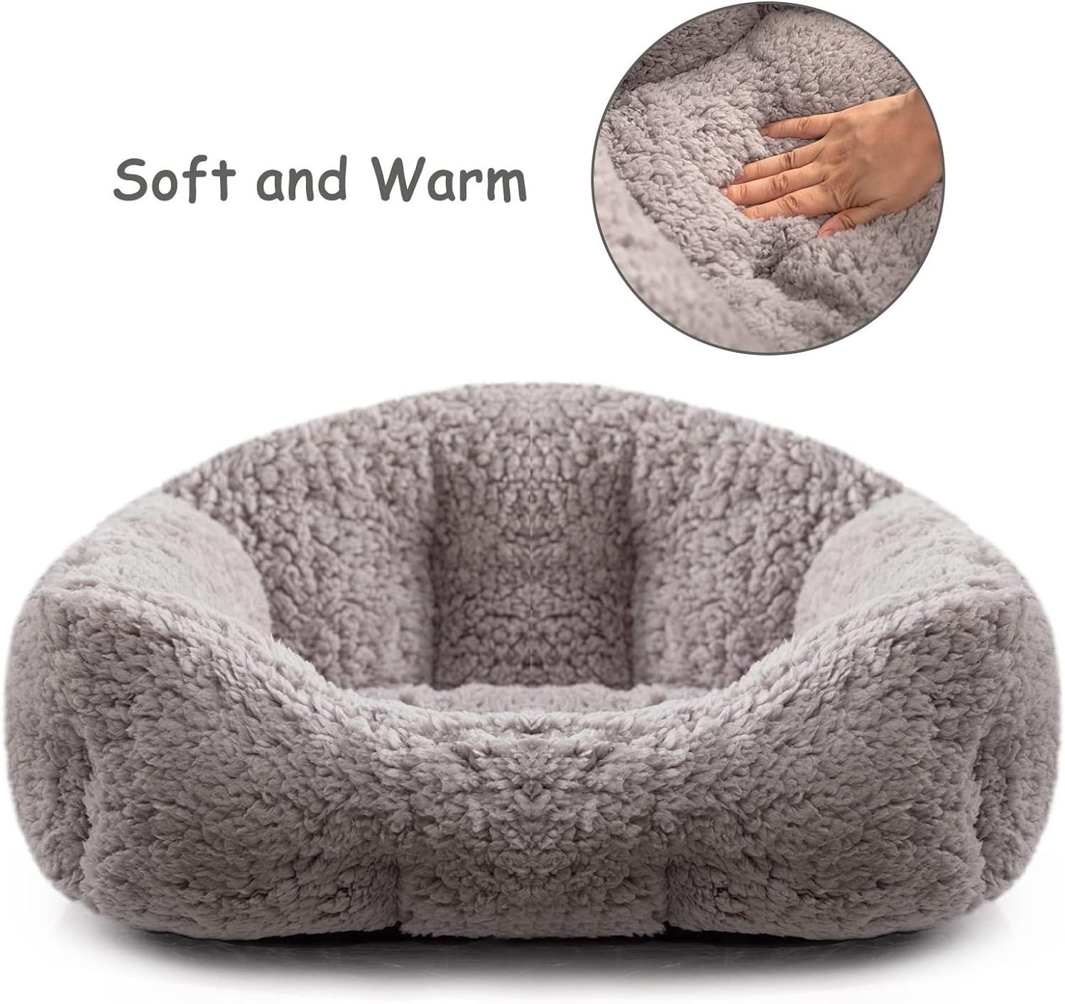 NEW PET Sherpa Fleece Dog Bed Self-Warming Rectangular Pet Cushion Machine Washable Dogs Cats Sleeping Bag