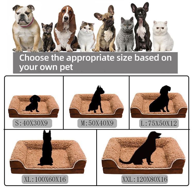 Wholesale Detachable and Washable Dog Cat Seat Warm Pet Cushion Durable Removable  Pet Bed