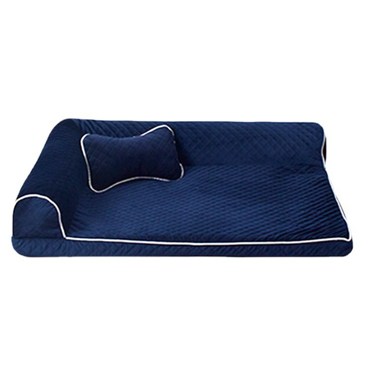 Custom Premium Luxury Pet Sofa Bed Orthopedic Foam Bolster Dog Bed with Removable Cover