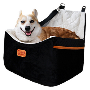 Custom dog accessories dog car seat booster luxury safety belt travel dog bed bucket seats for car