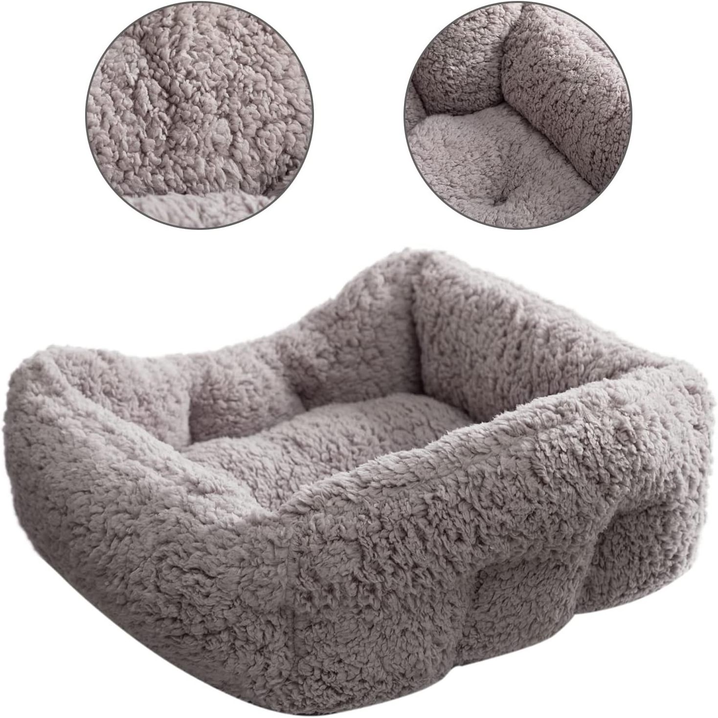 NEW PET Sherpa Fleece Dog Bed Self-Warming Rectangular Pet Cushion Machine Washable Dogs Cats Sleeping Bag