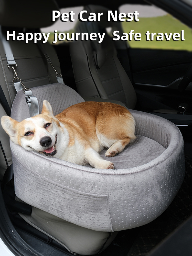 Dog Car Booster Seat travel Outdoor Pet Bed Car Seat for Dogs With Safety Belt Waterproof Pet Beds