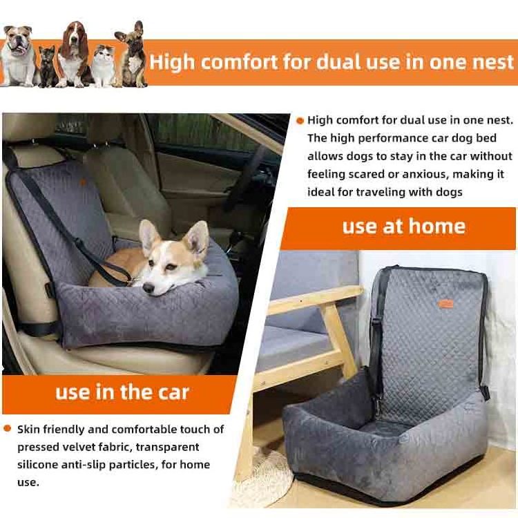 Pet travel carrier elevated dog bed bucket seat dog car seat for medium large dog travel car seat