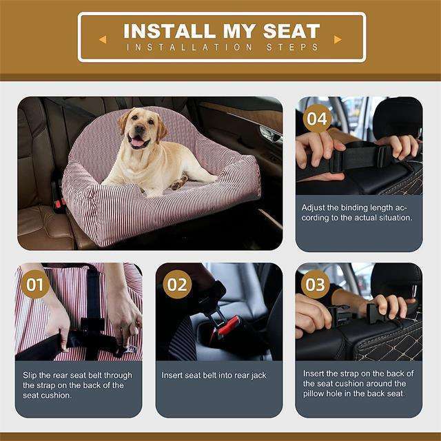 Pet car seat covers dog car seat for medium large dogs seat soft luxury removable washable cover