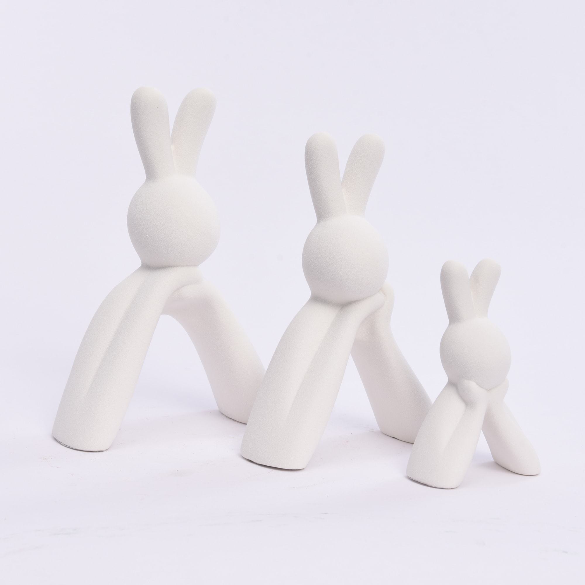 2023 New Funny Living Room Table Nordic Simple Rabbit Ceramic Home Decorations