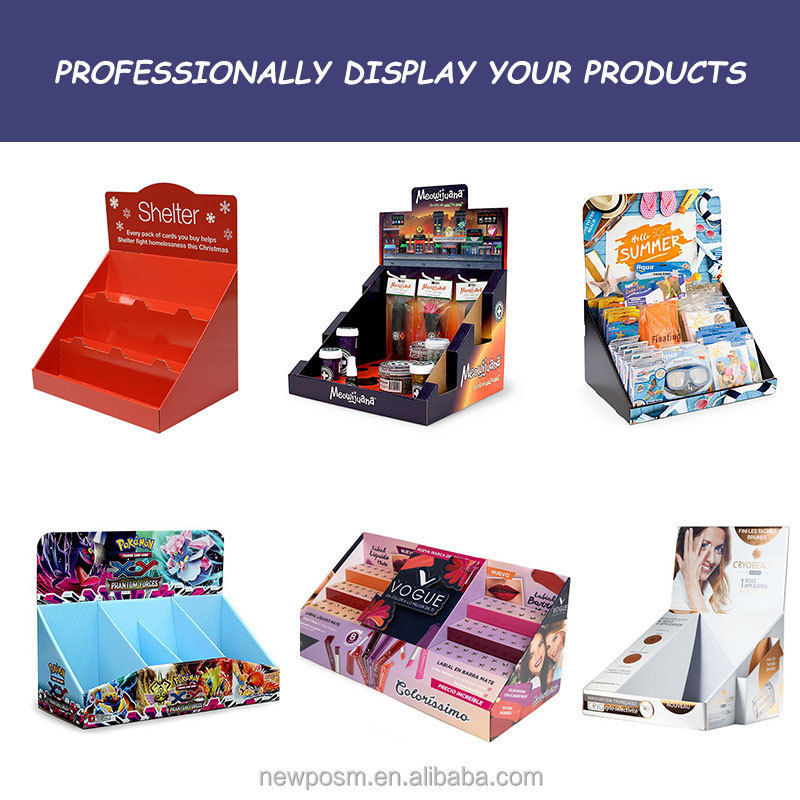 Custom Retail POP Promotion Table Top Display PDQ Tray displays Drink Snacks Food  Gifts Cardboard Counter Display Box