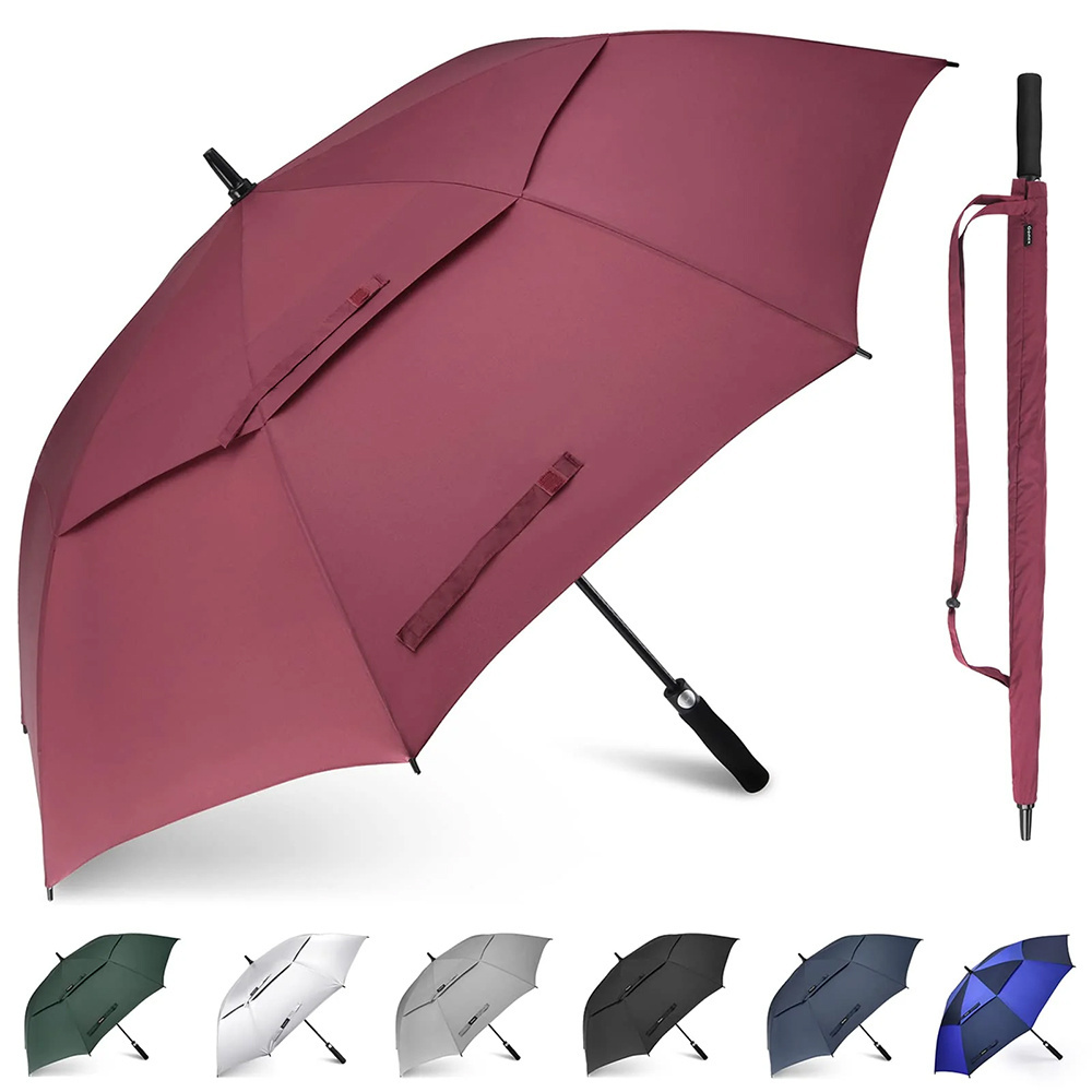 PRIMUS GOLF Professional Oversize Double Canopy Automatic Open Golf Umbrella 62 Inch Large Windproof Waterproof Golf Umbrella