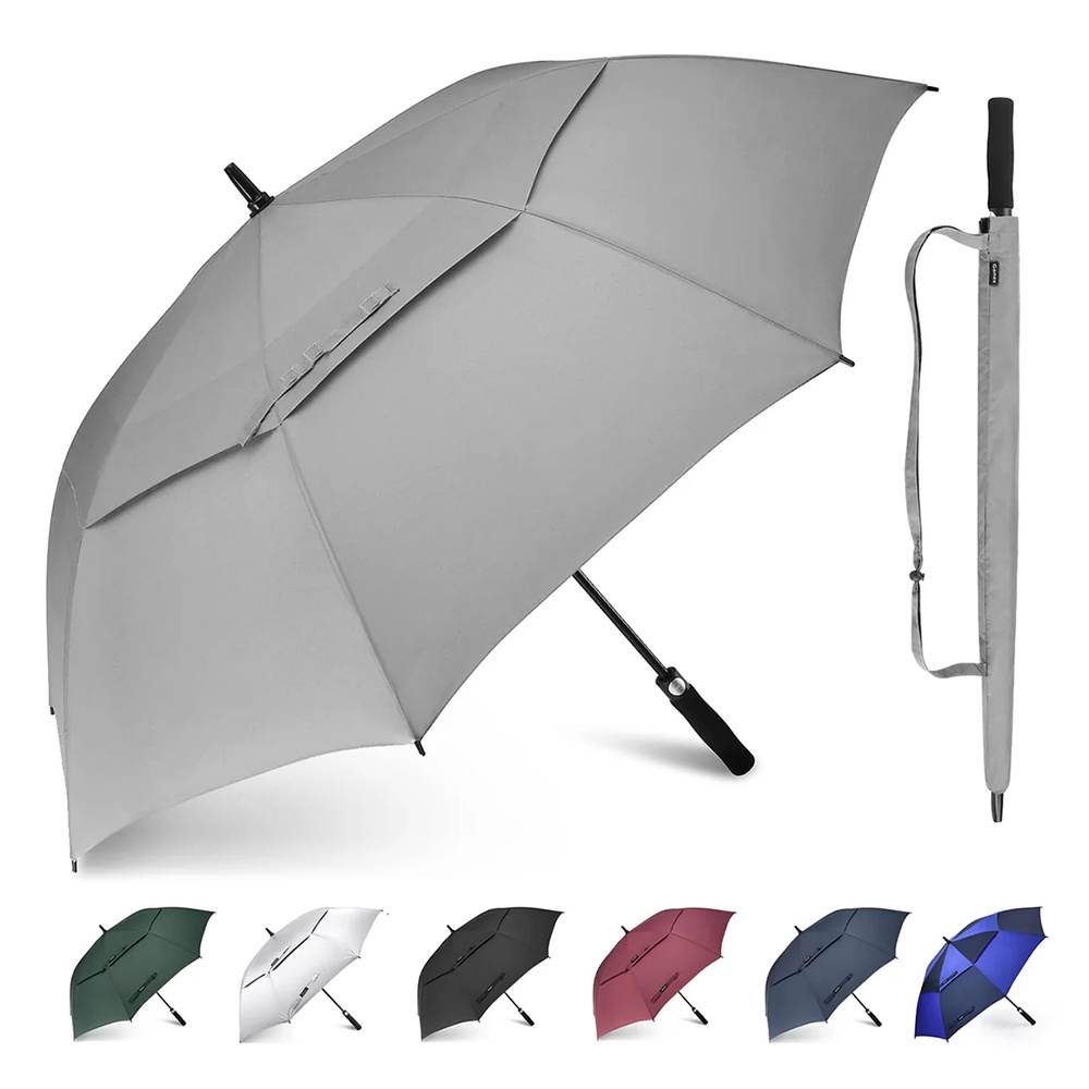 PRIMUS GOLF Professional Oversize Double Canopy Automatic Open Golf Umbrella 62 Inch Large Windproof Waterproof Golf Umbrella