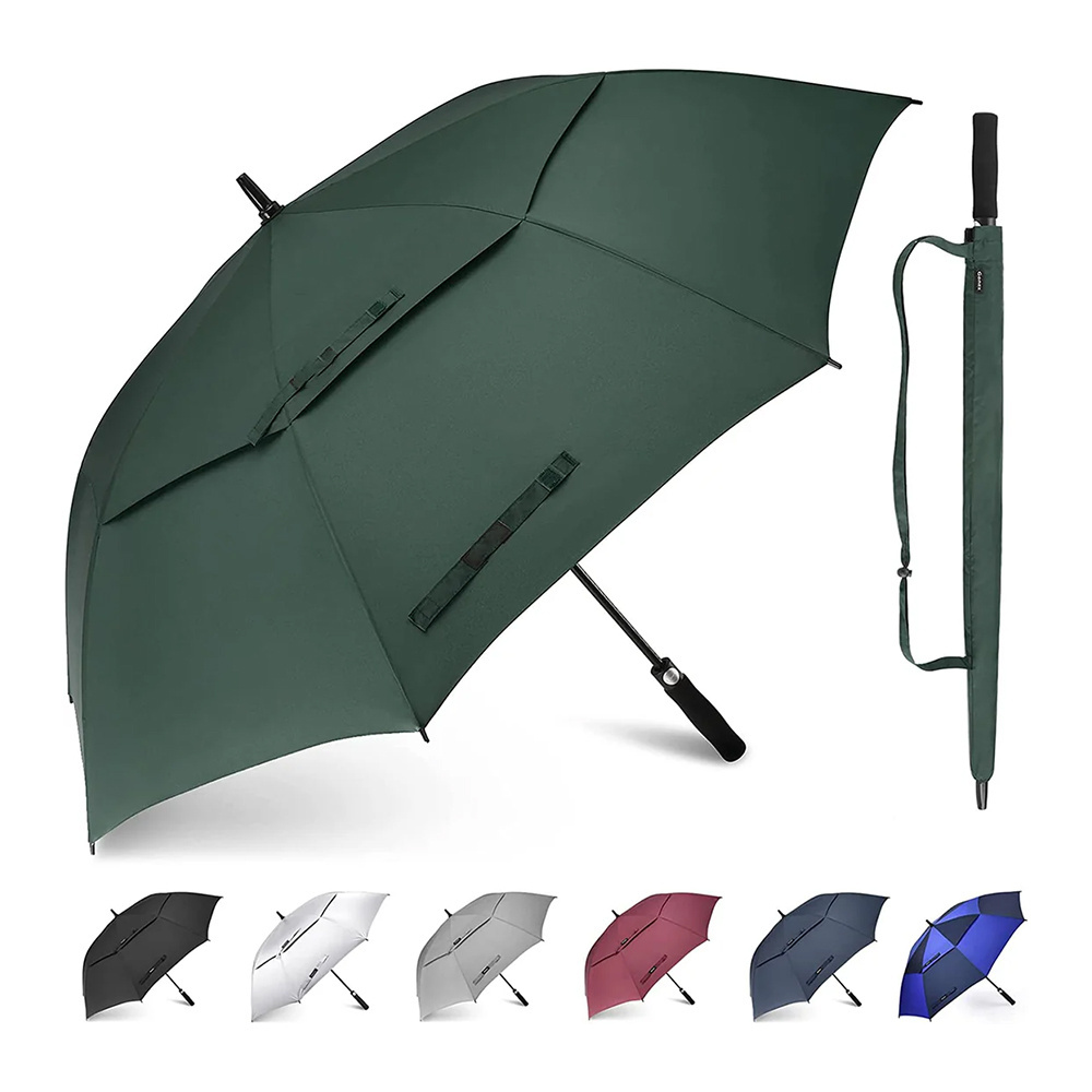 PRIMUS GOLF Professional Oversize Double Canopy Automatic Open Golf Umbrella 62 Inch Large Windproof Waterproof Golf Umbrella