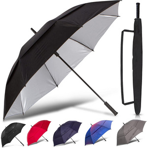 PRIMUS GOLF Manufacturer Oversize Double Canopy Automatic Open Golf Umbrella 62 Inch Large Windproof Waterproof Golf Umbrella