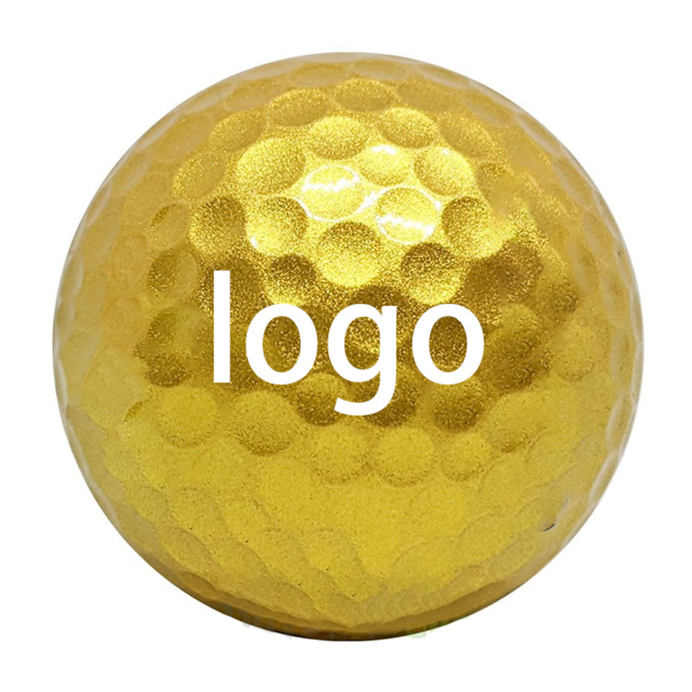 PRIMUS GOLF Wholesale 2 3 4 Pieces Golf Balls Soft Urethane Surlyn with Gold Color Golf Practice Balls