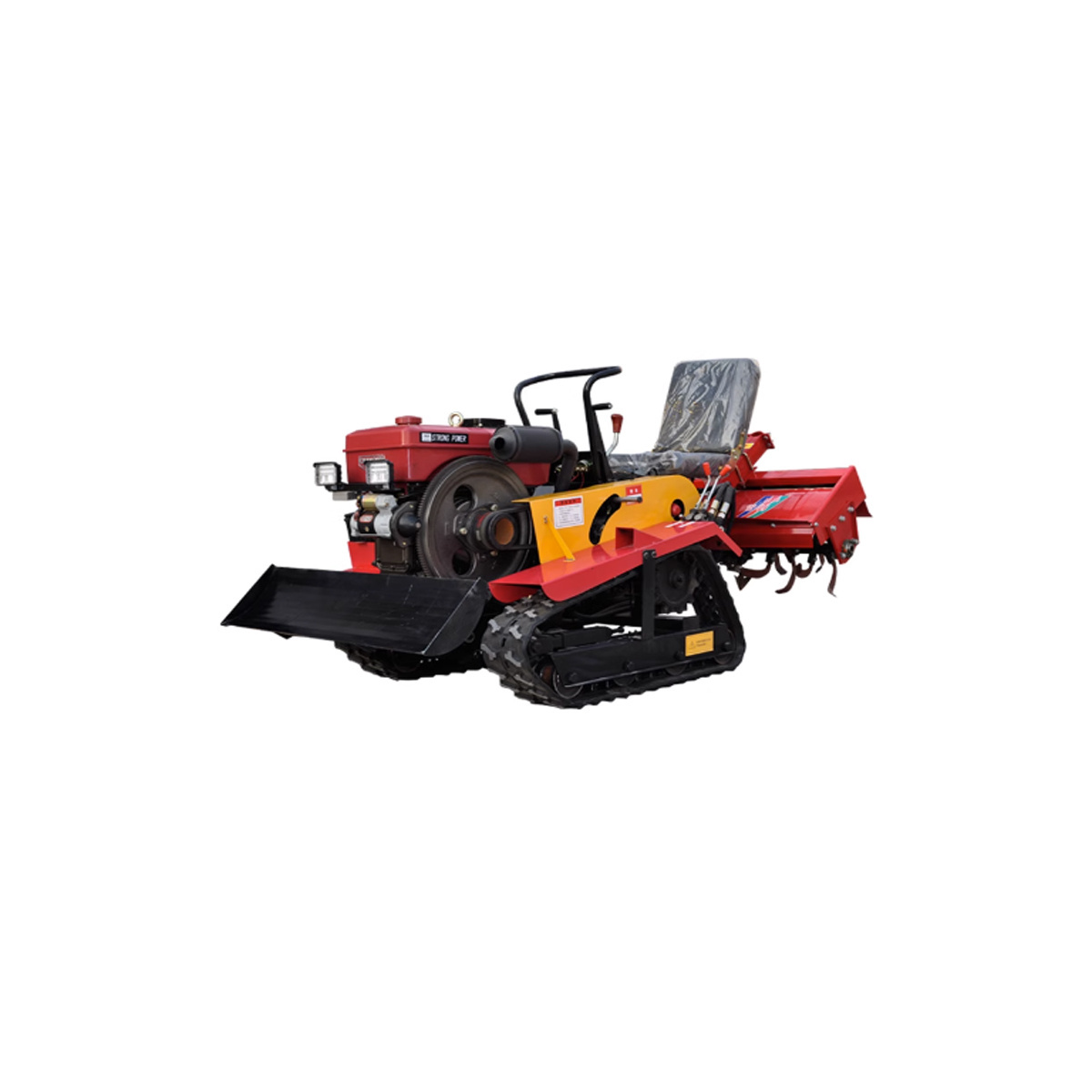 Ride crawler micro-tiller multifunctional agricultural rotary tiller