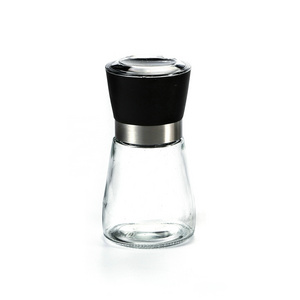 150 ML Bell Shape Glass Jar Pepper Corn Herb Flavoring Spice Mill Bottle Sea Salt Grinder With Glass Jar