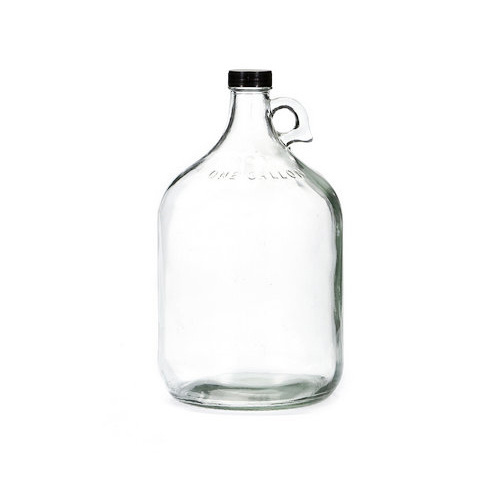 High Quality One Gallon Glass Wine Water Bottle With Plastic Sealing Lid