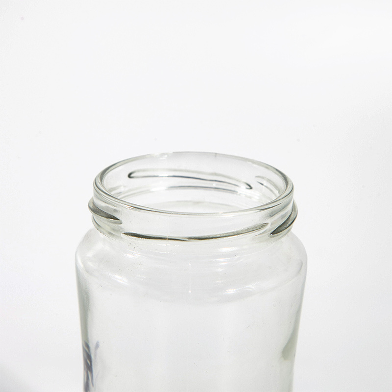 Wholesale Food Safety 750ml Round Empty Glass Food Jar for Peanut Butter Coconut Oil Pickles with 63mm Metal Lug Cap