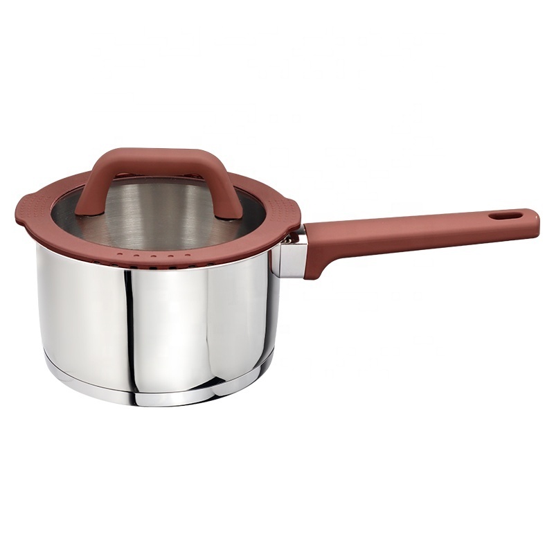 American Style Kitchenware Stainless Steel Sauce pan 1.5QT 16cm Deep Stainless Steel Milk Pans