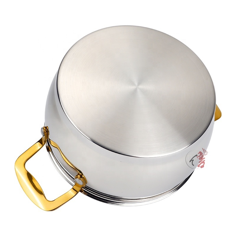 8Pcs Wholesale Luxury Kitchen Belly Shape Stainless Steel Cooking Ware Pots And Pans Cookware Set