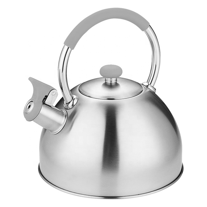 Realwin Customized Stainless Steel Whistling Tea Kettle Coffee Teapot With Hollow Handle for Gas Stoves