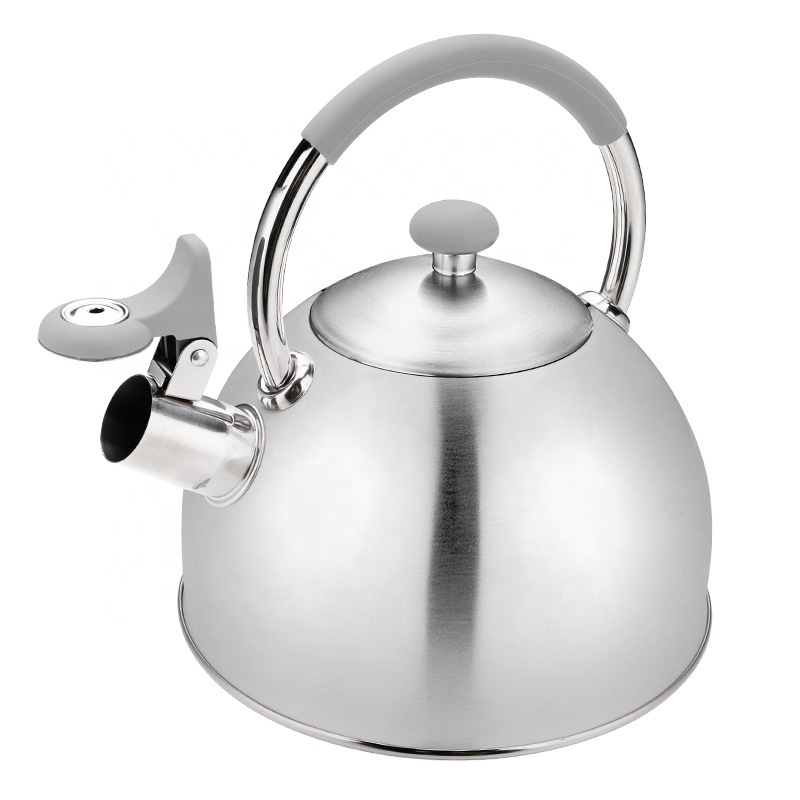 Realwin Customized Stainless Steel Whistling Tea Kettle Coffee Teapot With Hollow Handle for Gas Stoves