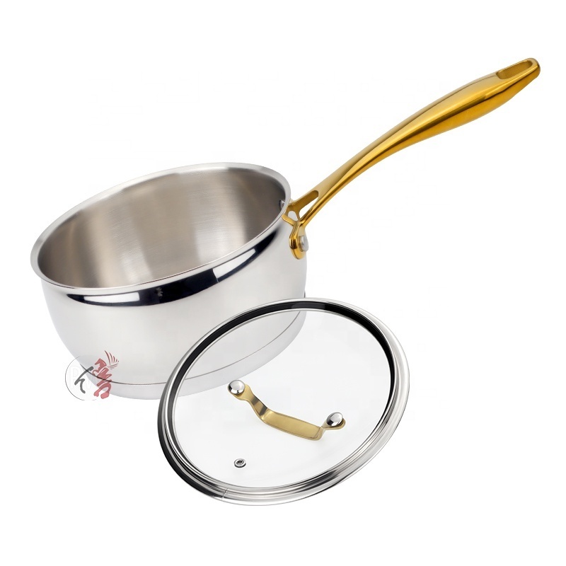 8Pcs Wholesale Luxury Kitchen Belly Shape Stainless Steel Cooking Ware Pots And Pans Cookware Set