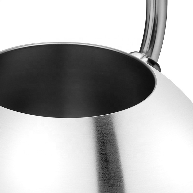 Realwin Customized Stainless Steel Whistling Tea Kettle Coffee Teapot With Hollow Handle for Gas Stoves