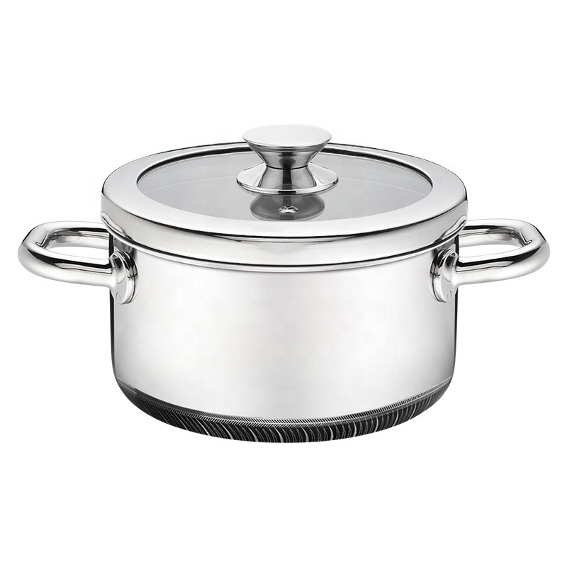 Wholesale Food Grade Triply Stainless Steel Cooking Pot Set Kitchen Honeycomb Pots And Pans Non-stick Cookware Set