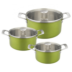 Eco-friendly High Quality Kitchen Ware Elegant Material 316 Triply Stainless Steel Cookware Sets