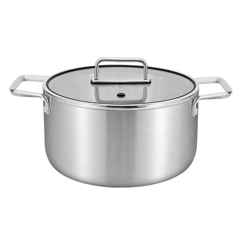 Factory Luxury Pot And Pan Kitchen Accessories Triply Stainless Steel Cookware Nonstick Frying Pan Set