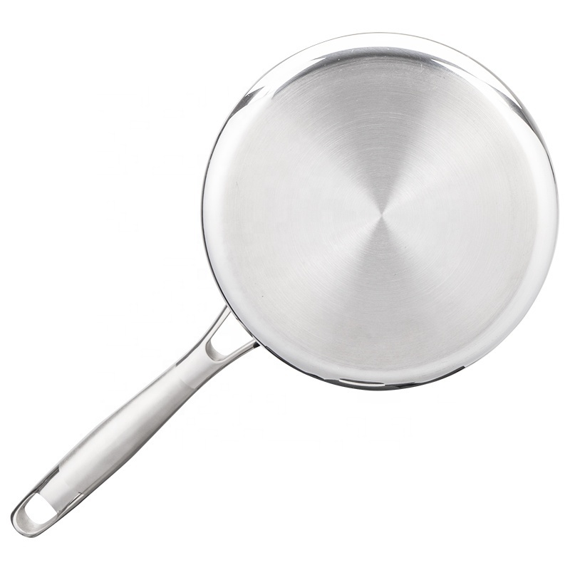 Long Handle Nonstick Triply Food Grade Stainless Steel Sauce Pan SS 304 Milk Pot